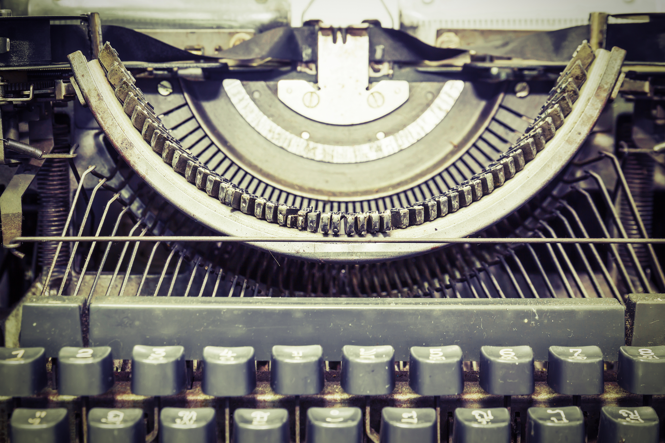 Close Up Vintage Portable Typewriter