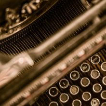 close-up of a vintage typewriter